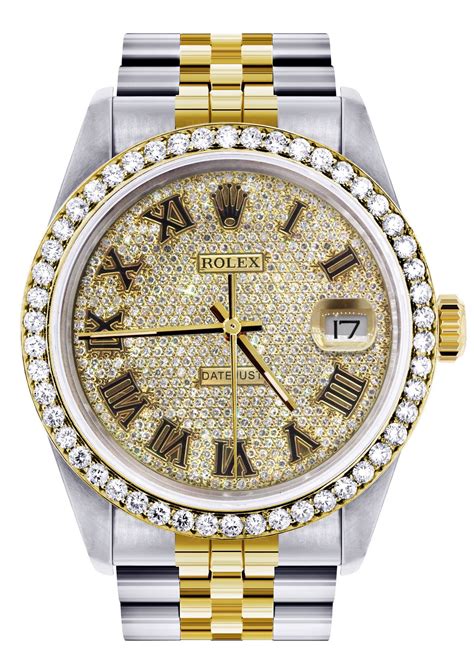 gold diamonds rolex mens watch|real diamond Rolex watches.